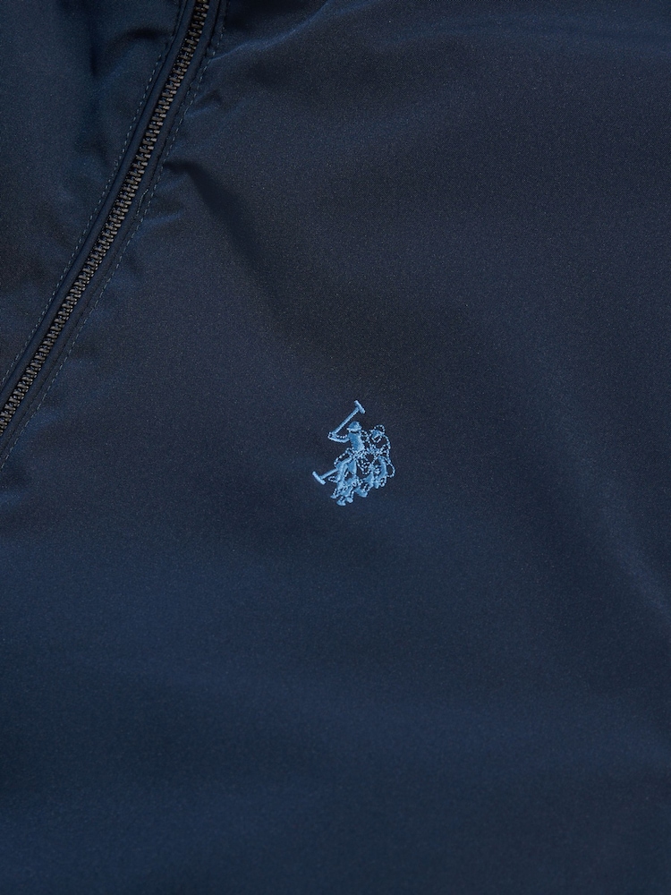 U.S. Polo Assn. Blue Jersey Lined Quilted Gilet - Image 8 of 8