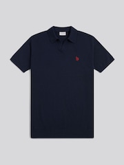 U.S. Polo Assn Navy Blue Combed Cotton Double Horsemen Revere Polo Shirt - Image 5 of 7