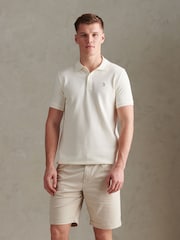U.S. Polo Assn. Cream Twill Texture Polo Shirt - Image 1 of 6