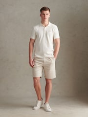 U.S. Polo Assn. Cream Twill Texture Polo Shirt - Image 3 of 6