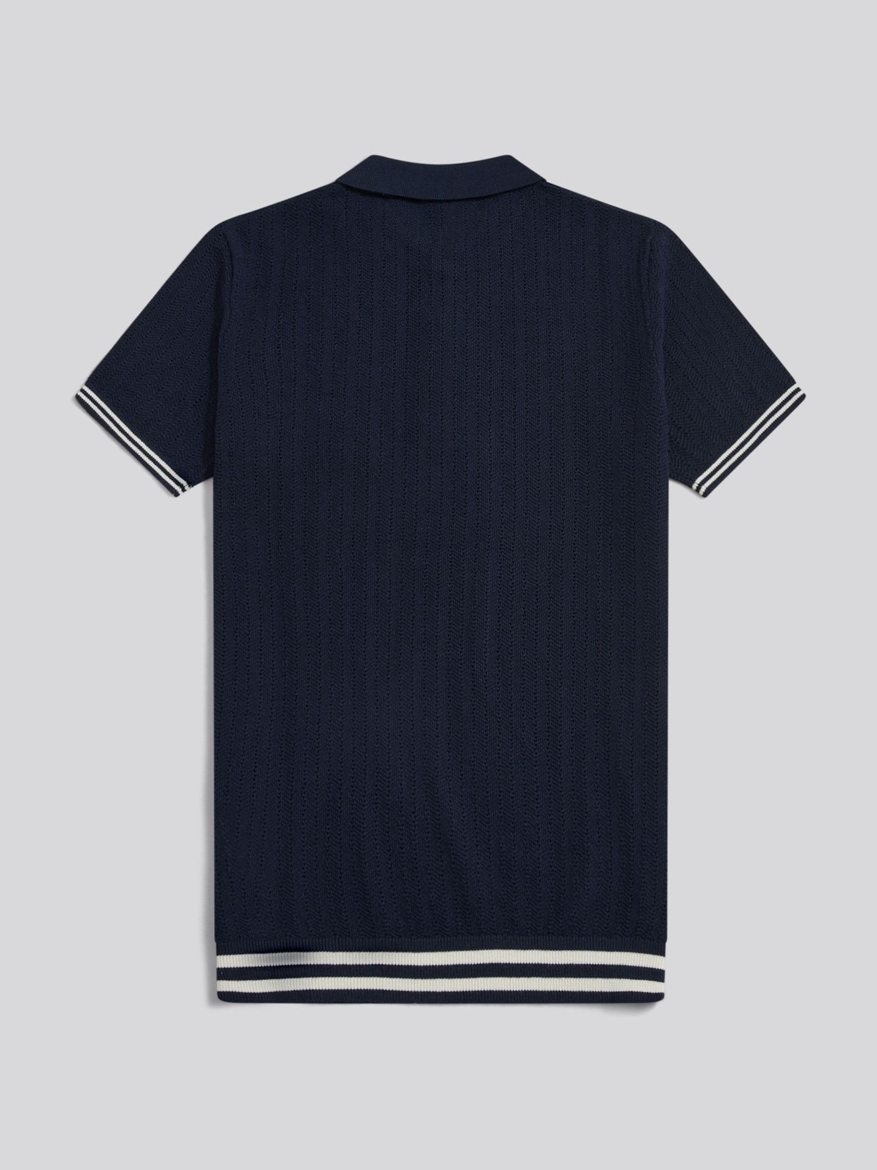 Buy U.S. Polo Assn Blue Tipped Open Knit Polo Shirt from Next USA