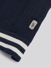 U.S. Polo Assn. Blue Tipped Open Knit Polo Shirt - Image 8 of 8