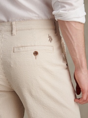 U.S. Polo Assn. Natural Seersucker Chino Shorts - Image 2 of 8