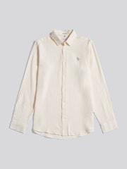 U.S. Polo Assn. Cream Double Cloth Shirt - Image 1 of 3