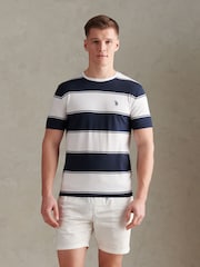 U.S. Polo Assn. Blue Wide Stripe T-Shirt - Image 2 of 7