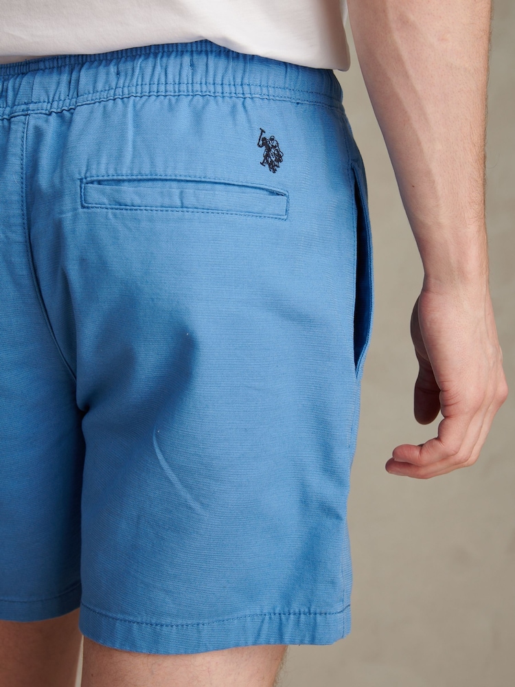 ブルー - U.S. Polo Assn. Comfort Waist Classic Chino Shorts - 画像 2 / 8
