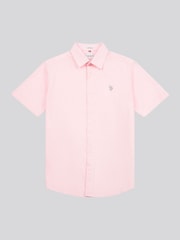 U.S. Polo Assn. Pink Linen Blend Short Sleeve Shirt - Image 5 of 7