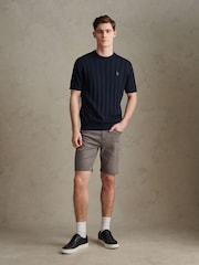 U.S. Polo Assn. Blue Vertical Texture Knit T-Shirt - Image 3 of 7