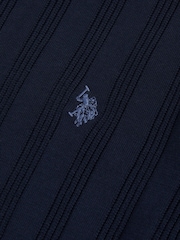 U.S. Polo Assn. Blue Vertical Texture Knit T-Shirt - Image 7 of 7