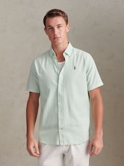 U.S. Polo Assn. Green Short Sleeve Oxford Shirt - Image 1 of 7