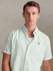 U.S. Polo Assn. Green Short Sleeve Oxford Shirt - Image 4 of 7