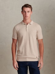 U.S. Polo Assn. Natural Textured Knit Polo Shirt - Image 1 of 7