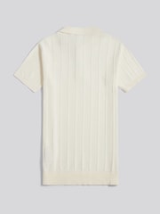 U.S. Polo Assn. Cream Zip Knit Polo Shirt - Image 2 of 3