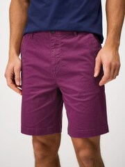 Crew Clothing Dark Purple Bermuda Stretch Chino Shorts - Image 1 of 5
