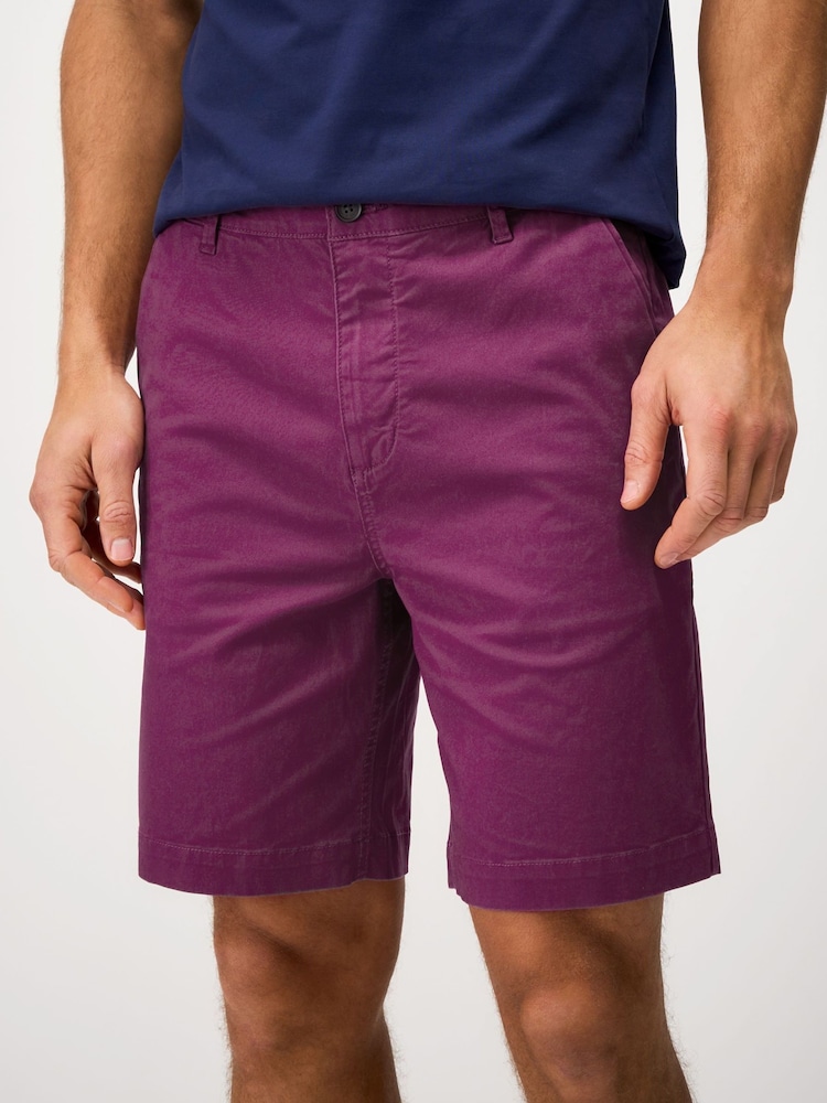 Crew Clothing Dark Purple Bermuda Stretch Chino Shorts - Image 1 of 5