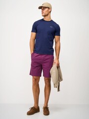 Crew Clothing Dark Purple Bermuda Stretch Chino Shorts - Image 3 of 5