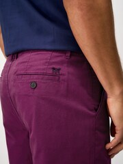Crew Clothing Dark Purple Bermuda Stretch Chino Shorts - Image 4 of 5