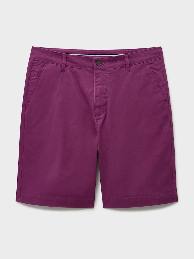 Crew Clothing Dark Purple Bermuda Stretch Chino Shorts - Image 5 of 5