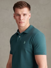 U.S. Polo Assn. Green Double Horsemen Polo Shirt - Image 2 of 8
