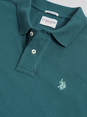 U.S. Polo Assn. Green Double Horsemen Polo Shirt - Image 7 of 8