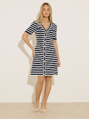 Star by Julien MacDonald Blue Stripe Knitted Dress - Image 2 of 5