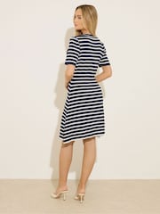 Star by Julien MacDonald Blue Stripe Knitted Dress - Image 3 of 5