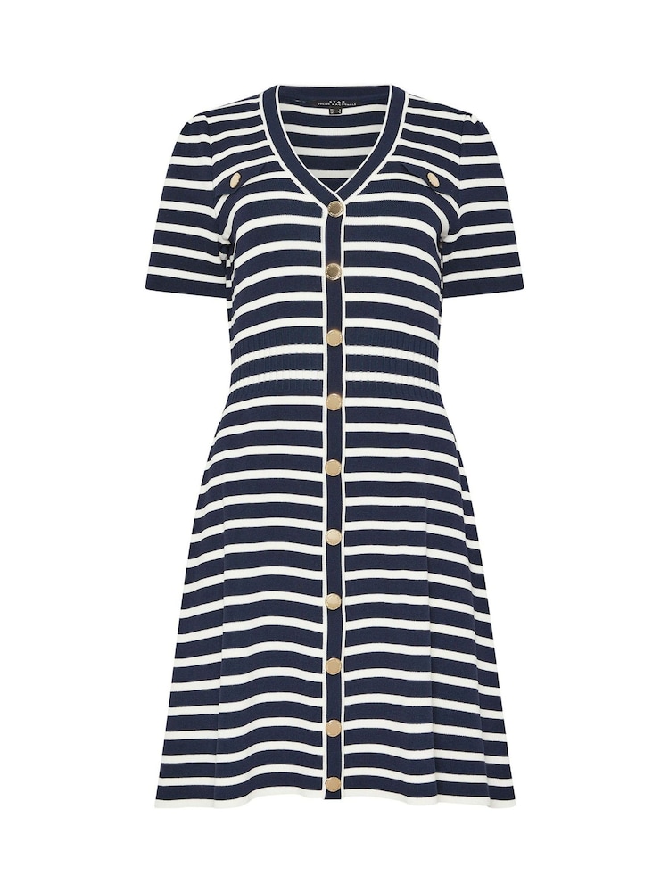 Star by Julien MacDonald Blue Stripe Knitted Dress - Image 5 of 5