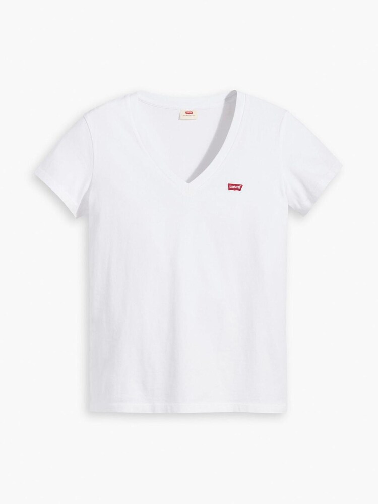 Levi's® White Perfect-V-Neck T-Shirt - Image 4 of 4 Levi's® White Perfect-V-Neck T-Shirt - Image 4 of 4
