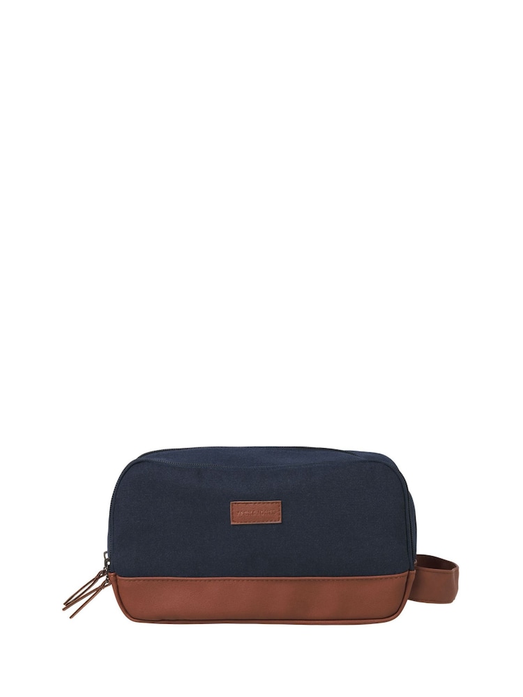 Bleu - JACK & JONES Canvas Toiletry Bag - Image 1 de 3