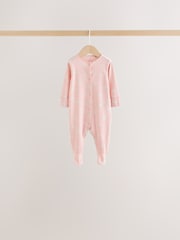Ecru/Pink Cloud Baby Sleepsuit 7 Pack (0mths-3yrs) - Image 3 of 12