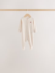 Ecru/Pink Cloud Baby Sleepsuit 7 Pack (0mths-3yrs) - Image 5 of 12