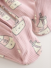Pink Brunch Two Way Zip Baby Sleepsuit 3 Pack (0mths-3yrs) - Image 10 of 13