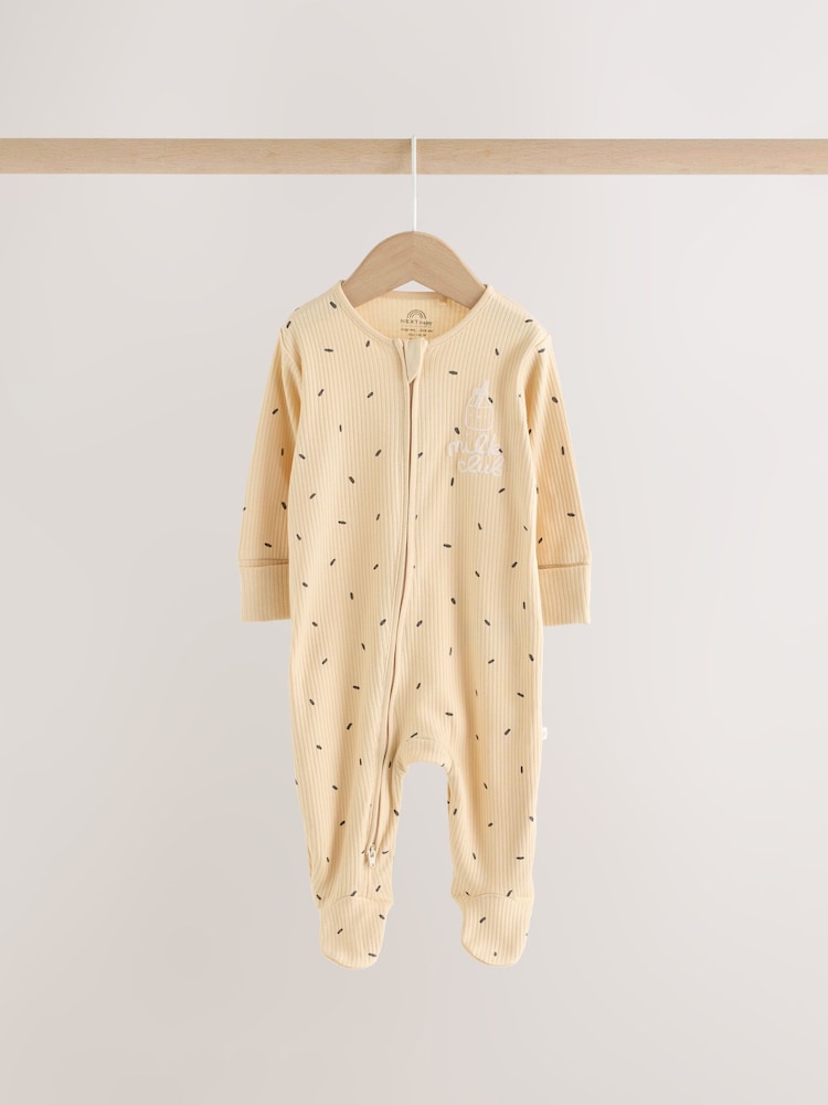 Pink Brunch Two Way Zip Baby Sleepsuit 3 Pack (0mths-3yrs) - Image 2 of 13