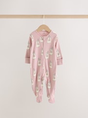 Pink Brunch Two Way Zip Baby Sleepsuit 3 Pack (0mths-3yrs) - Image 3 of 13