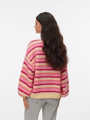 VERO MODA Gestreifter Langarm-Pullover mit Rundhalsausschnitt - Bild 3 von 5