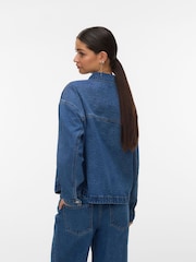 Dunkelblau - VERO MODA Langarm Denim Shacket - Bild 3 von 7