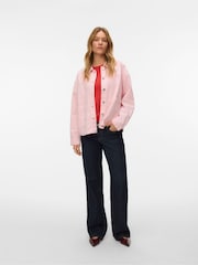 VERO MODA Pink Long Sleeve Denim Shacket - Image 3 of 6