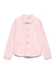 VERO MODA Pink Long Sleeve Denim Shacket - Image 5 of 6