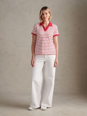 U.S. Polo Assn. Red Luxury Stripe Polo Top - Image 3 of 8