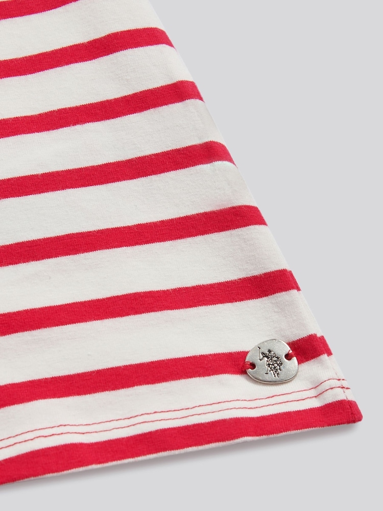 U.S. Polo Assn. Red Luxury Stripe Polo Top - Image 8 of 8