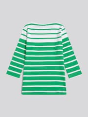 U.S. Polo Assn. Green Gradient Stripe Boatneck T-Shirt - Image 2 of 3