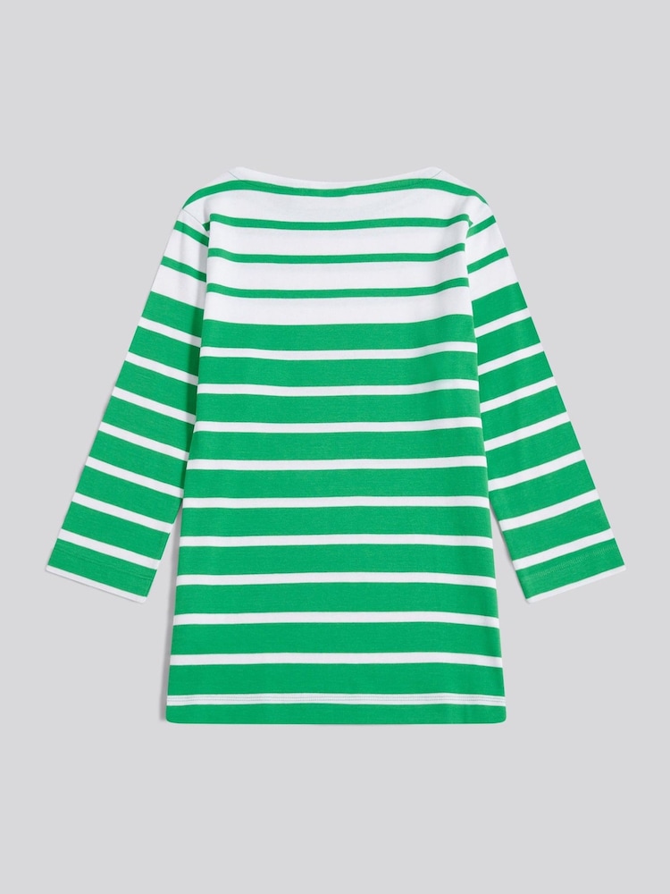 U.S. Polo Assn. Green Gradient Stripe Boatneck T-Shirt - Image 2 of 3