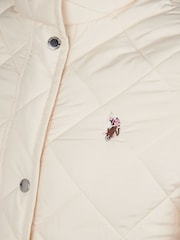 U.S. Polo Assn. Cream Diamond Quilted Jacket - Image 10 of 11