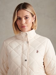 U.S. Polo Assn. Cream Diamond Quilted Jacket - Image 5 of 11