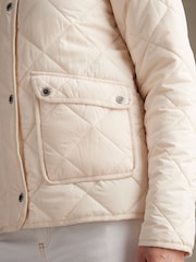 U.S. Polo Assn. Cream Diamond Quilted Jacket - Image 6 of 11