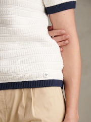 U.S. Polo Assn. Cream Textured Knit T-Shirt - Image 2 of 7