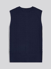 U.S. Polo Assn Blue Sleeveless Cable Knit Cardigan - Image 7 of 8