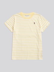 Amarillo - U.S. Polo Assn. Camiseta a rayas con cuello redondo - Imagen 5 de 7