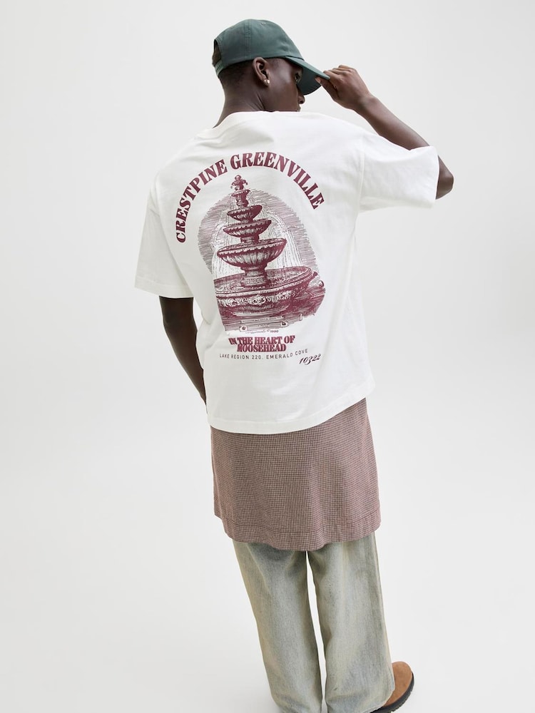 לבן - JACK & JONES Back Print T-Shirt - תמונה 2 מתוך 7 לבן - JACK & JONES Back Print T-Shirt - תמונה 2 מתוך 7