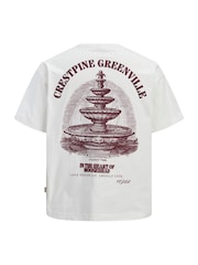 לבן - JACK & JONES Back Print T-Shirt - תמונה 7 מתוך 7